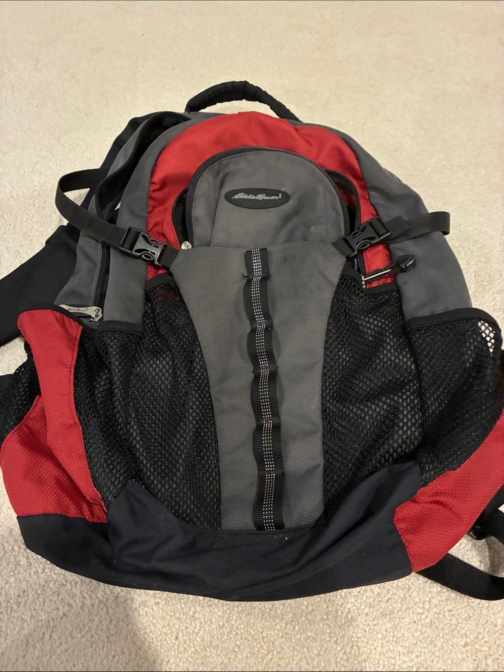Eddie Bauer Red, Gray & Black Men's Backpack